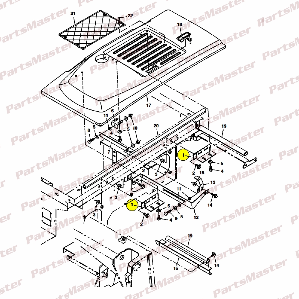 1057961_S8_1-1.jpg Hinge, .25pin .12, Cover, Top (1057961) - Image 1