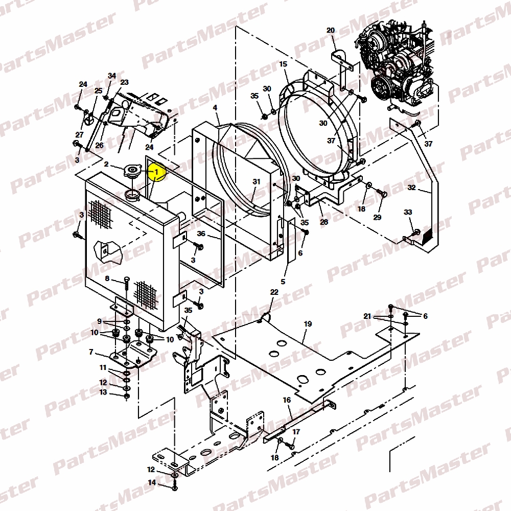 Radiator, W/ Hyd Cooler [Side X Side] (1045940) – PartsMaster Inc