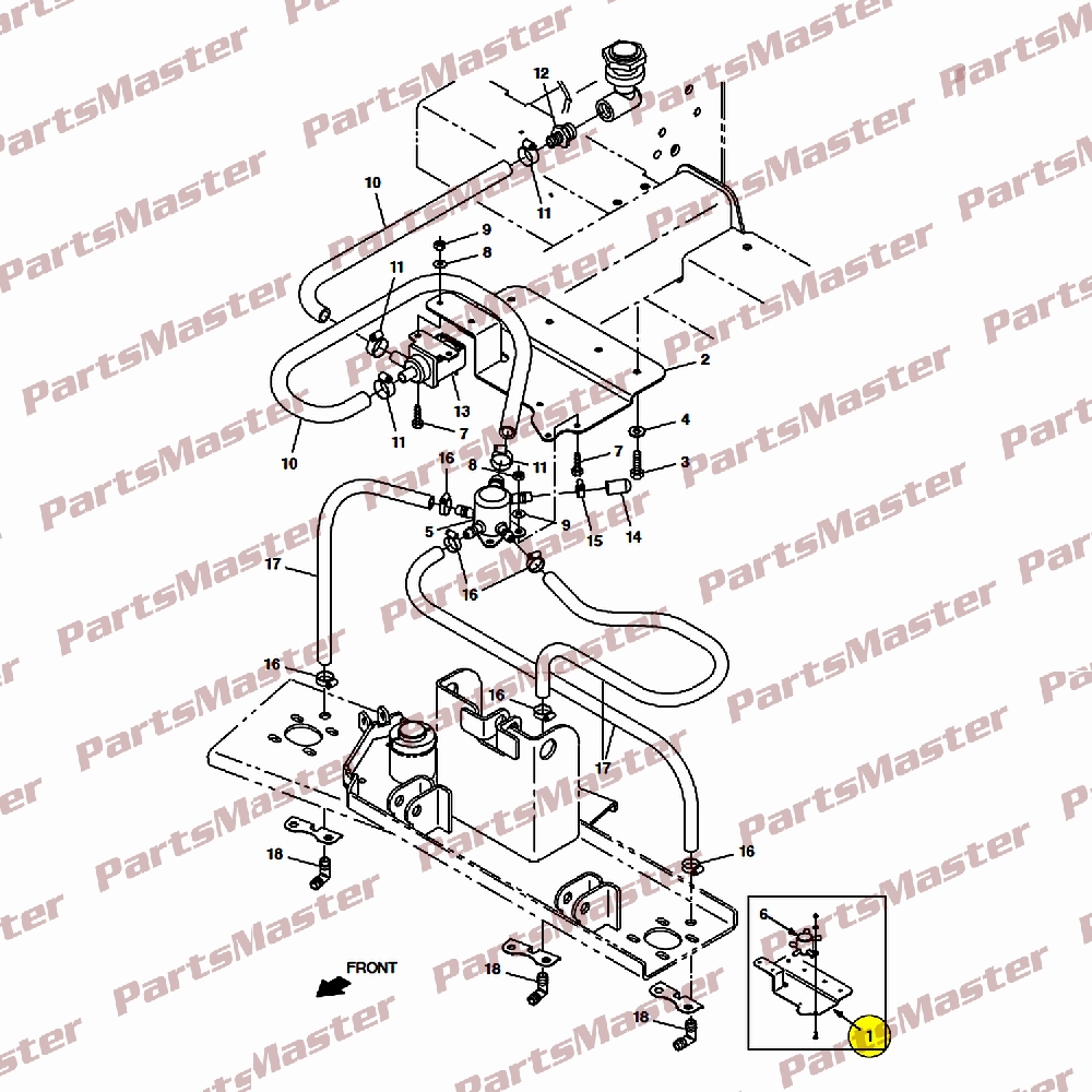 S66_1_1028205-1.jpg Bracket, Valve, Water (1028205) - Image 1